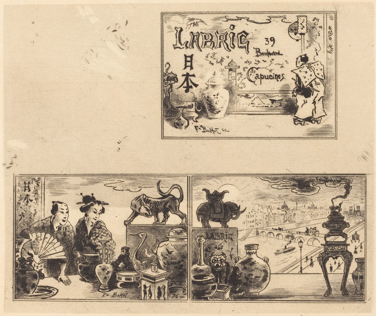 Adresse de Labric von Felix Hilaire Buhot