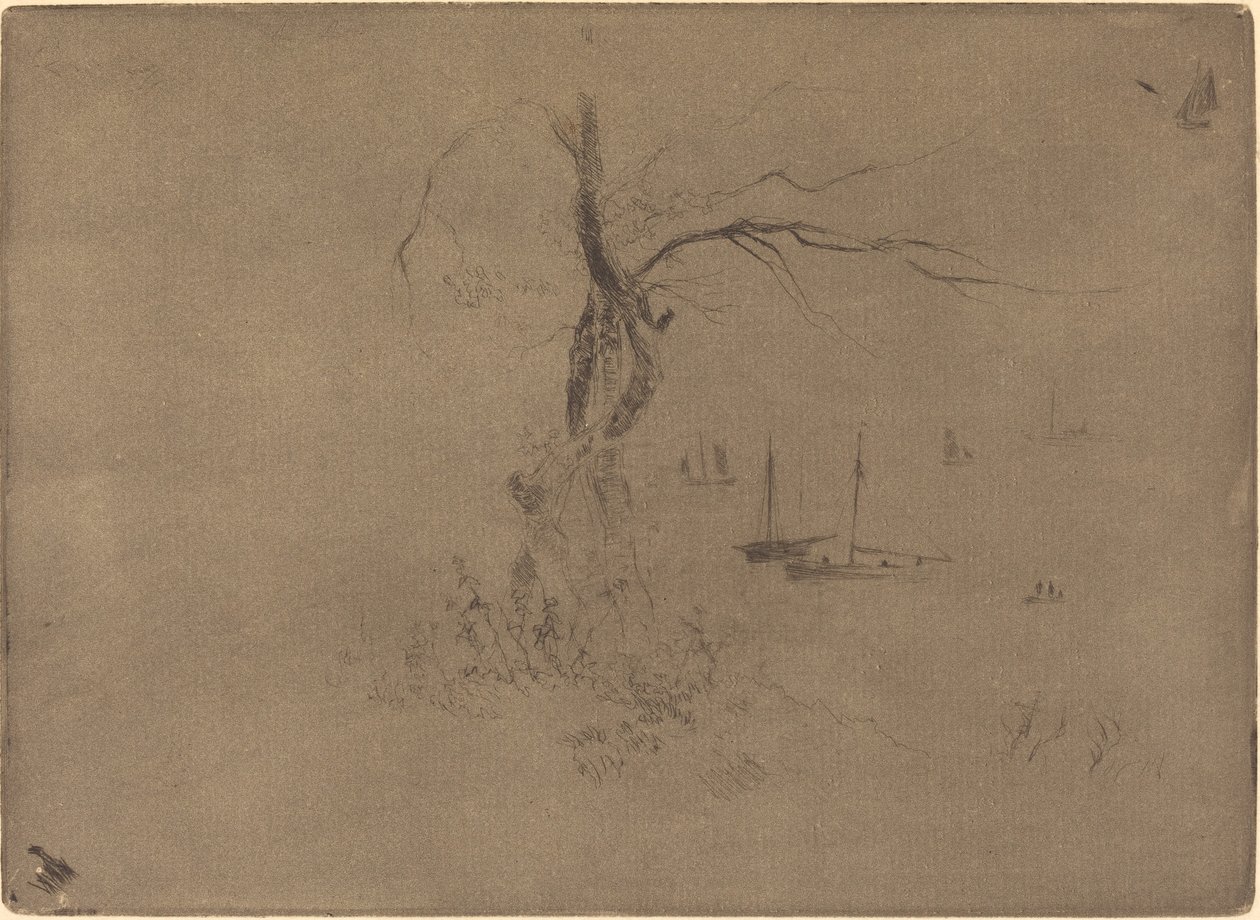 Arbres et Bateaux von Felix Hilaire Buhot