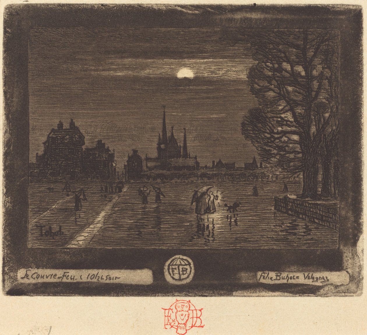 Le Couvre-Feu von Felix Hilaire Buhot