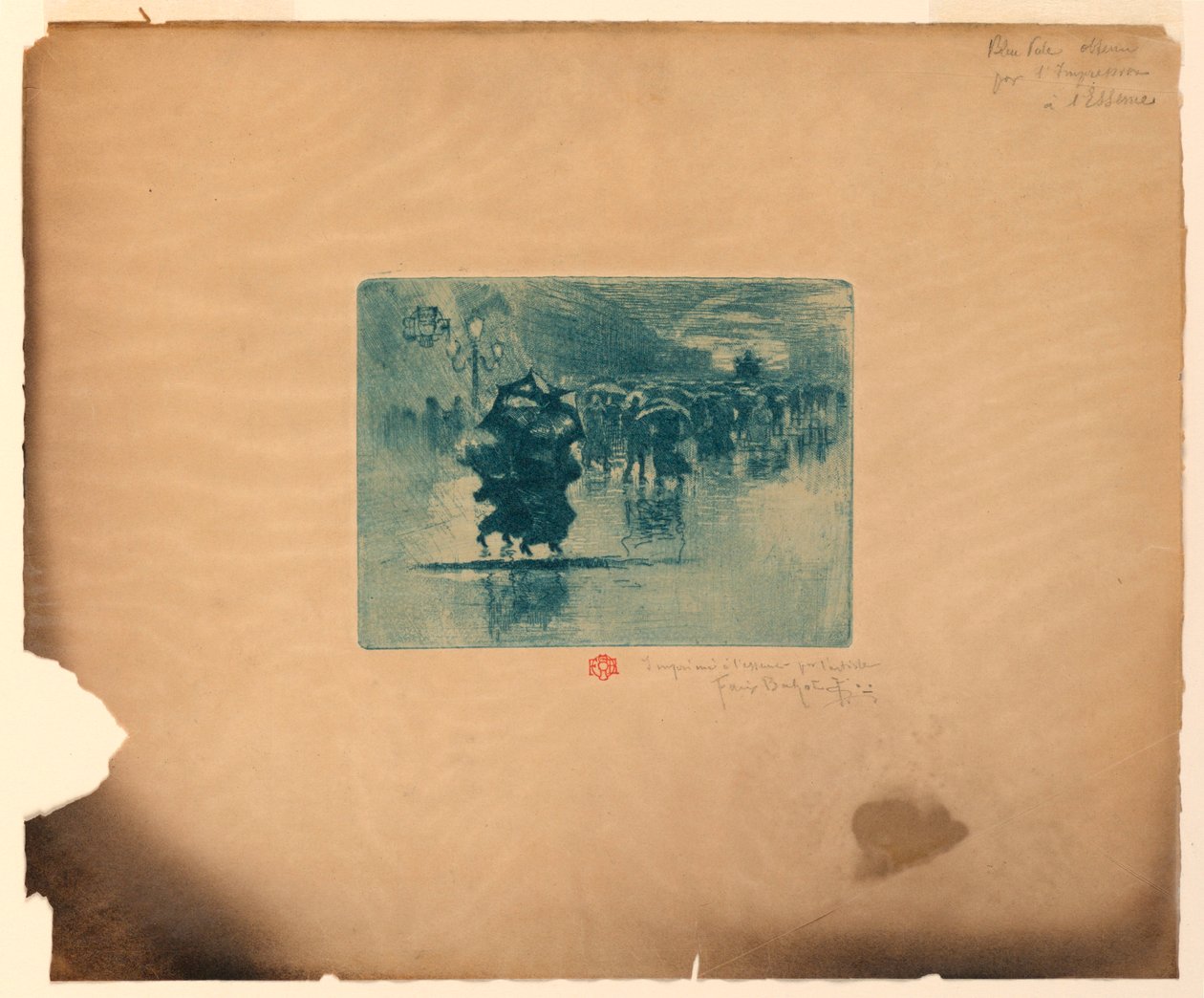 Regnerische Straße von Felix Hilaire Buhot