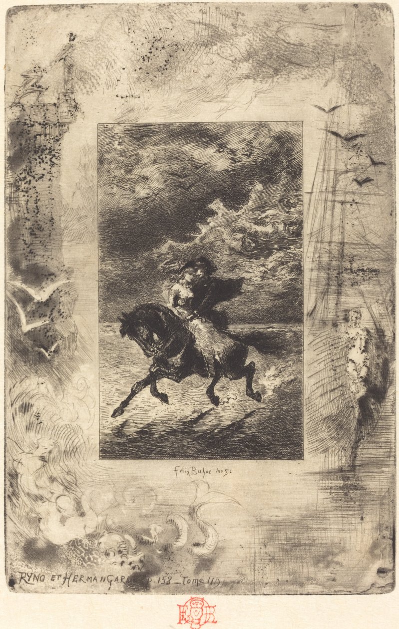 Ryno und Hermangarde von Felix Hilaire Buhot