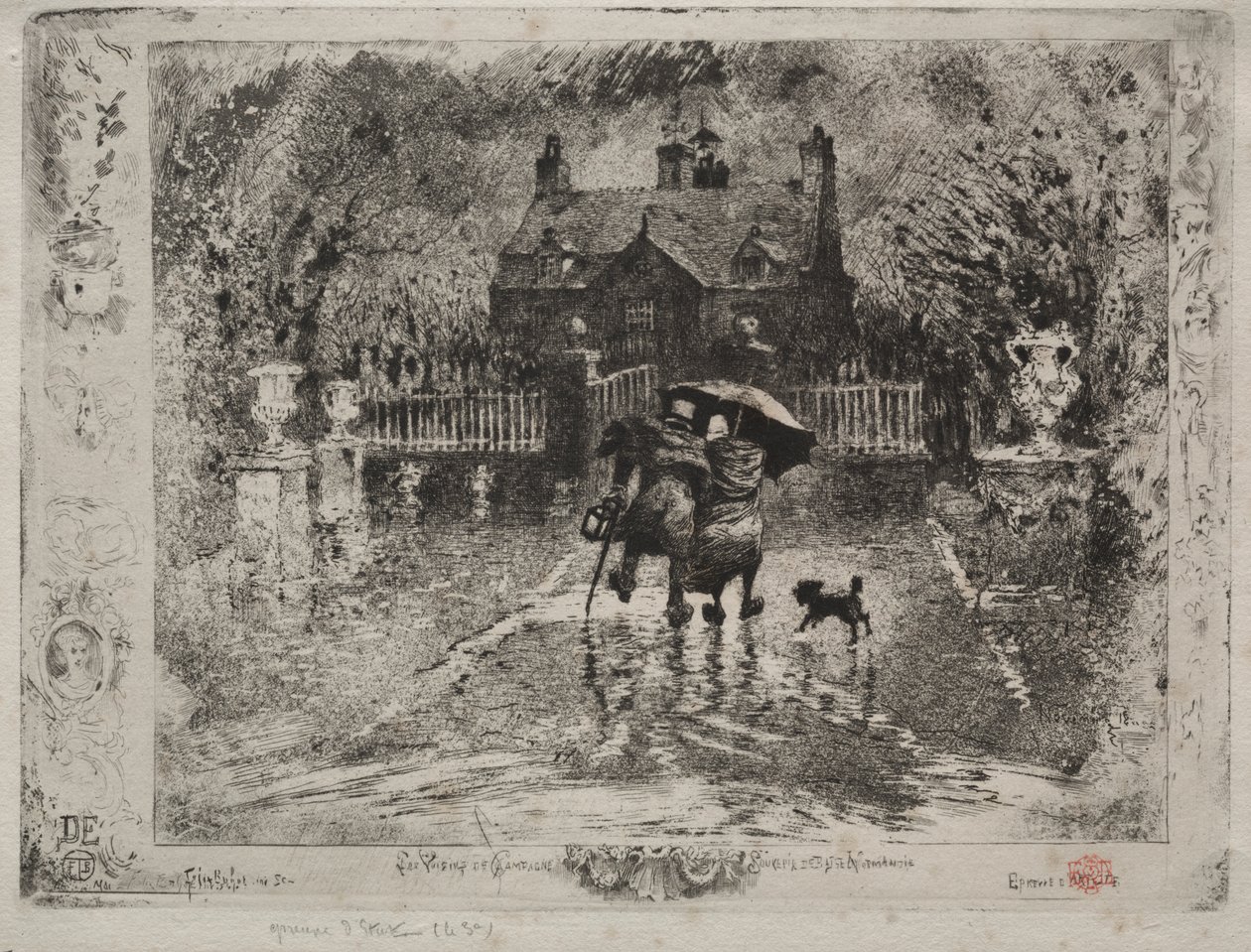Die Landnachbarn von Felix Hilaire Buhot