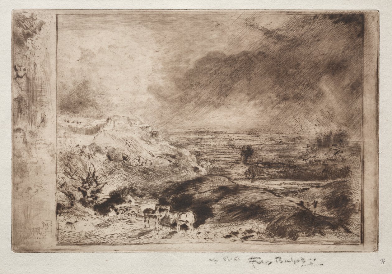 Der Sturm, nach Constable von Felix Hilaire Buhot