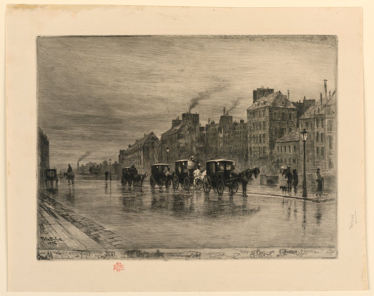 Der Kutschenstand von Felix Hilaire Buhot