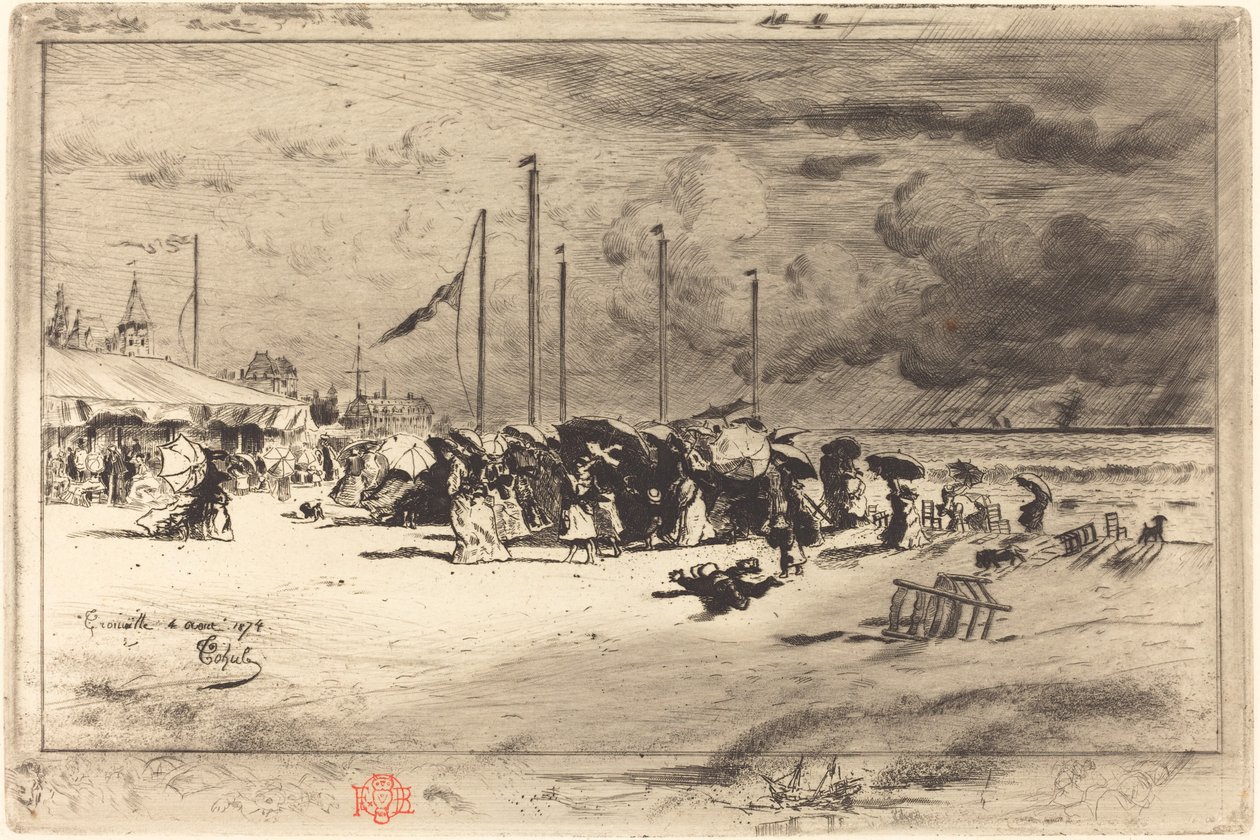 Ein Korn in Trouville (Sturm in Trouville) von Felix Hilaire Buhot