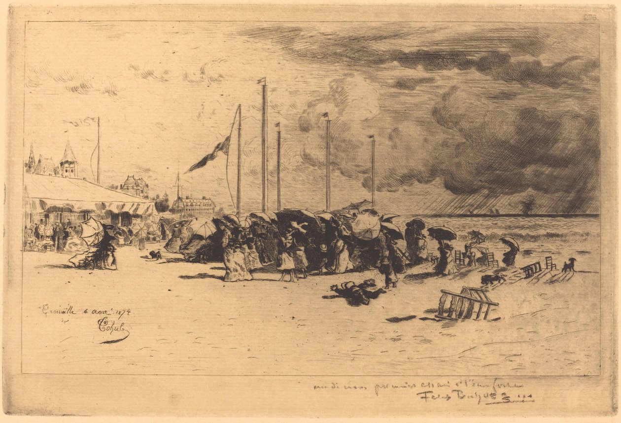 Sturm in Trouville von Felix Hilaire Buhot