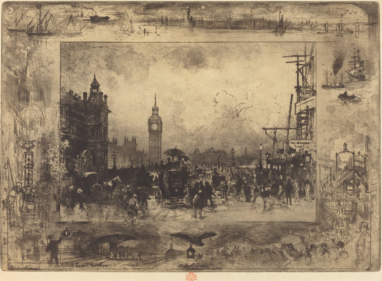 Westminster Bridge von Felix Hilaire Buhot