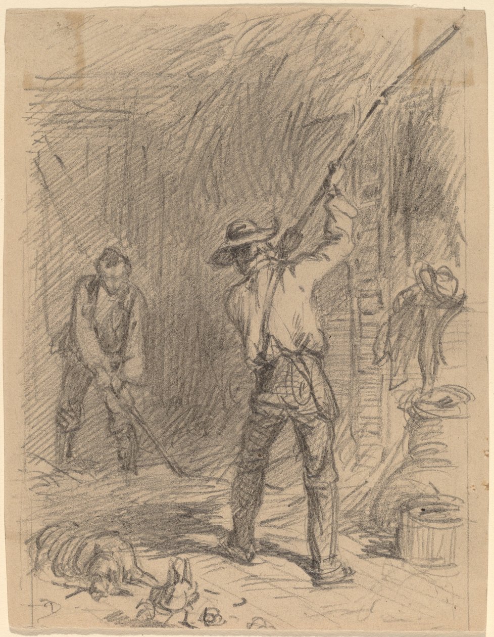 Mann, der um sich schlägt von Felix Octavius Carr Darley