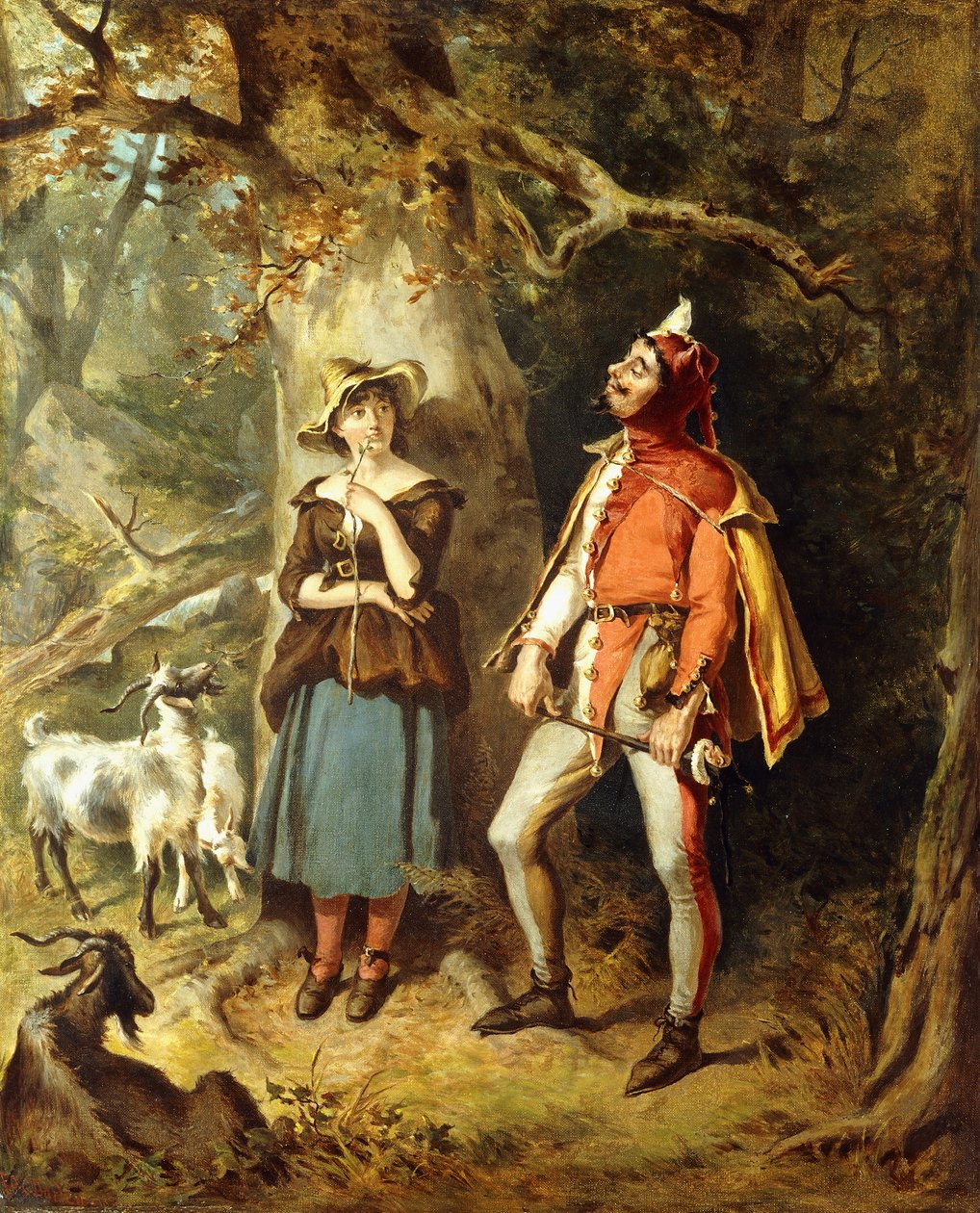 Touchstone und Audrey, 1886 von Felix Octavius Carr Darley