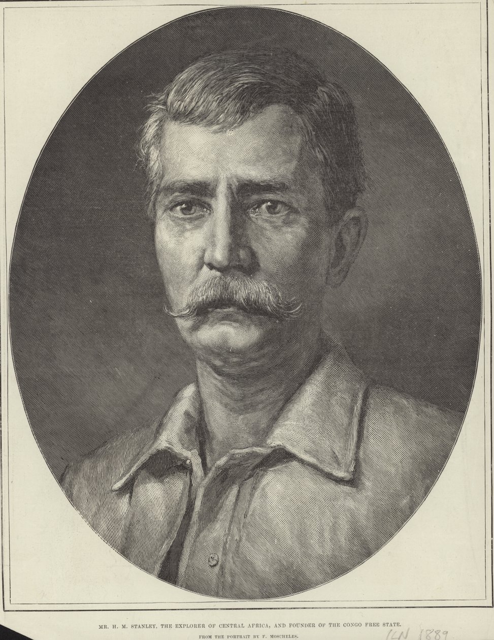 Henry Morton Stanley (Gravur) von Felix Stone (after) Moscheles