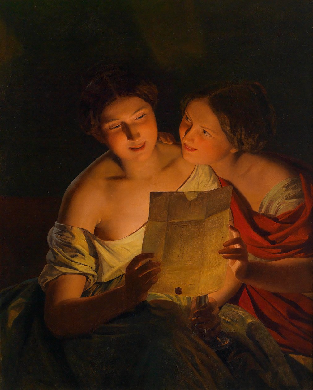 Der Liebesbrief von Ferdinand Georg Waldmüller  
