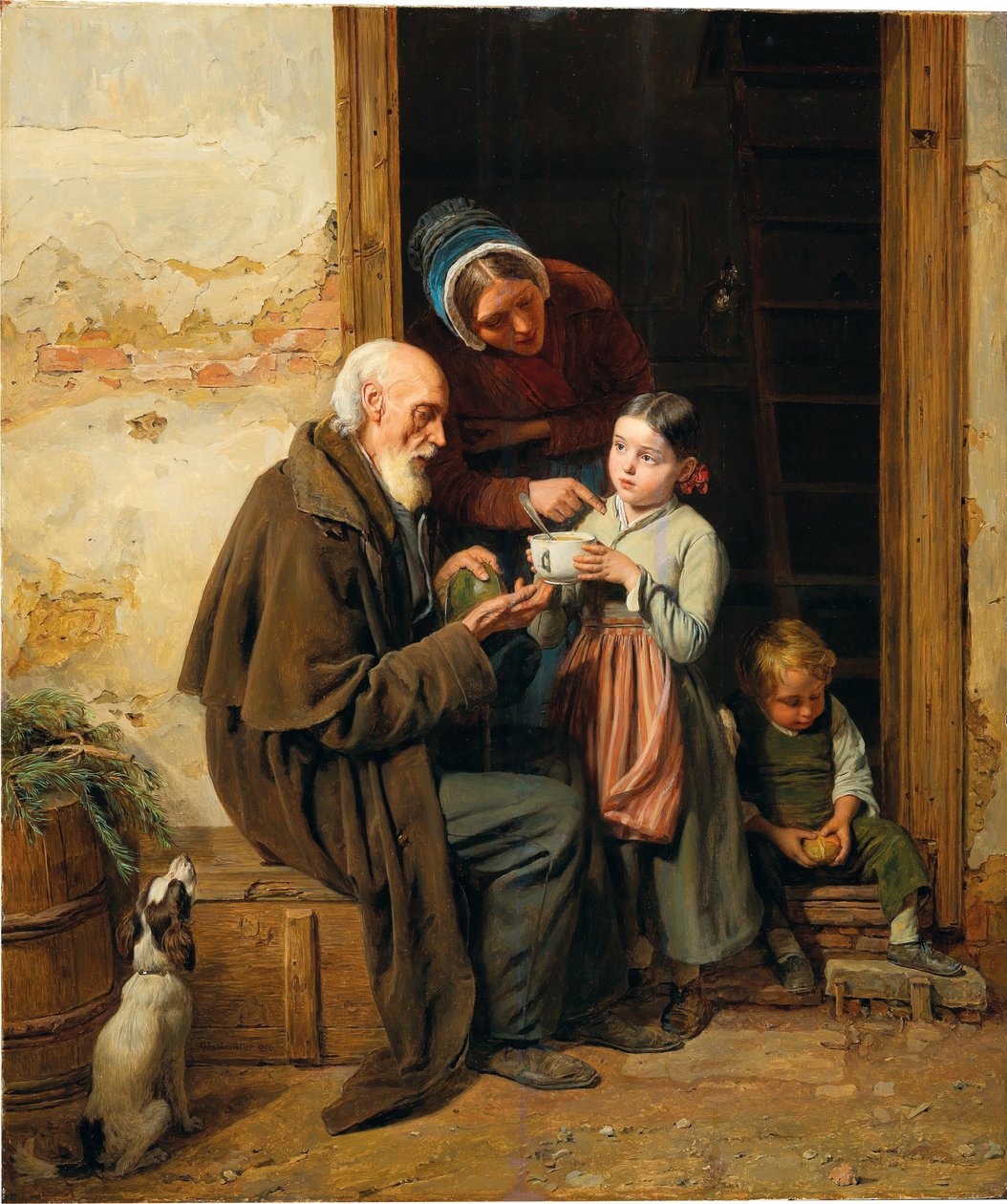 Die milde Gabe von Ferdinand Georg Waldmuller