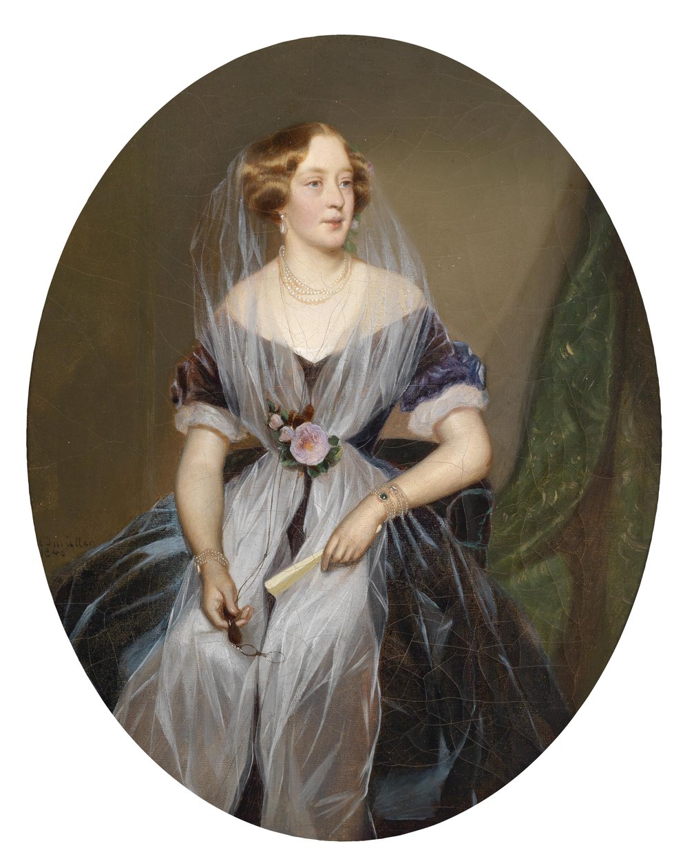Porträt einer adeligen Dame von Ferdinand Georg Waldmuller