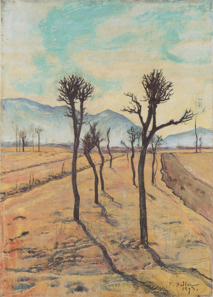 Kahle Bäume im Tessin von Ferdinand Hodler