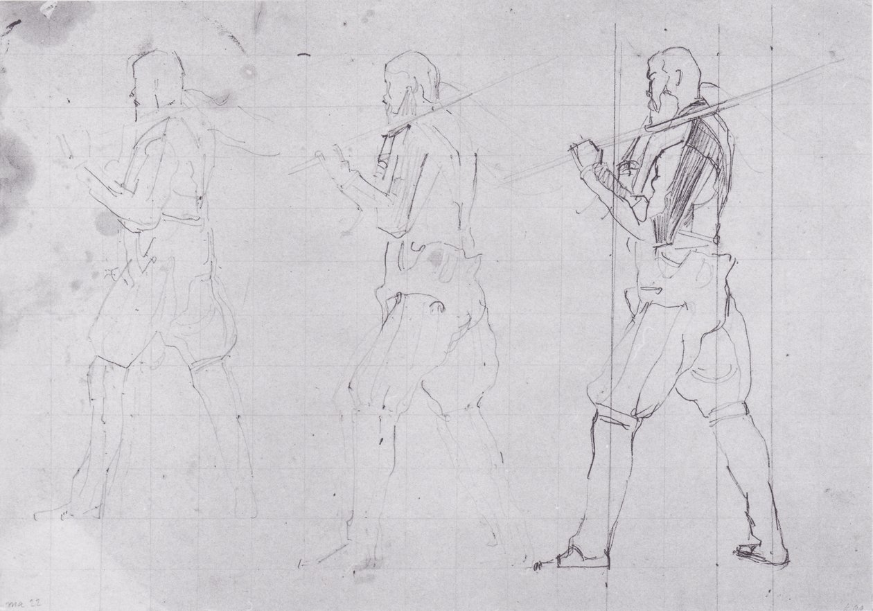 Nach links schreitender Krieger von Ferdinand Hodler