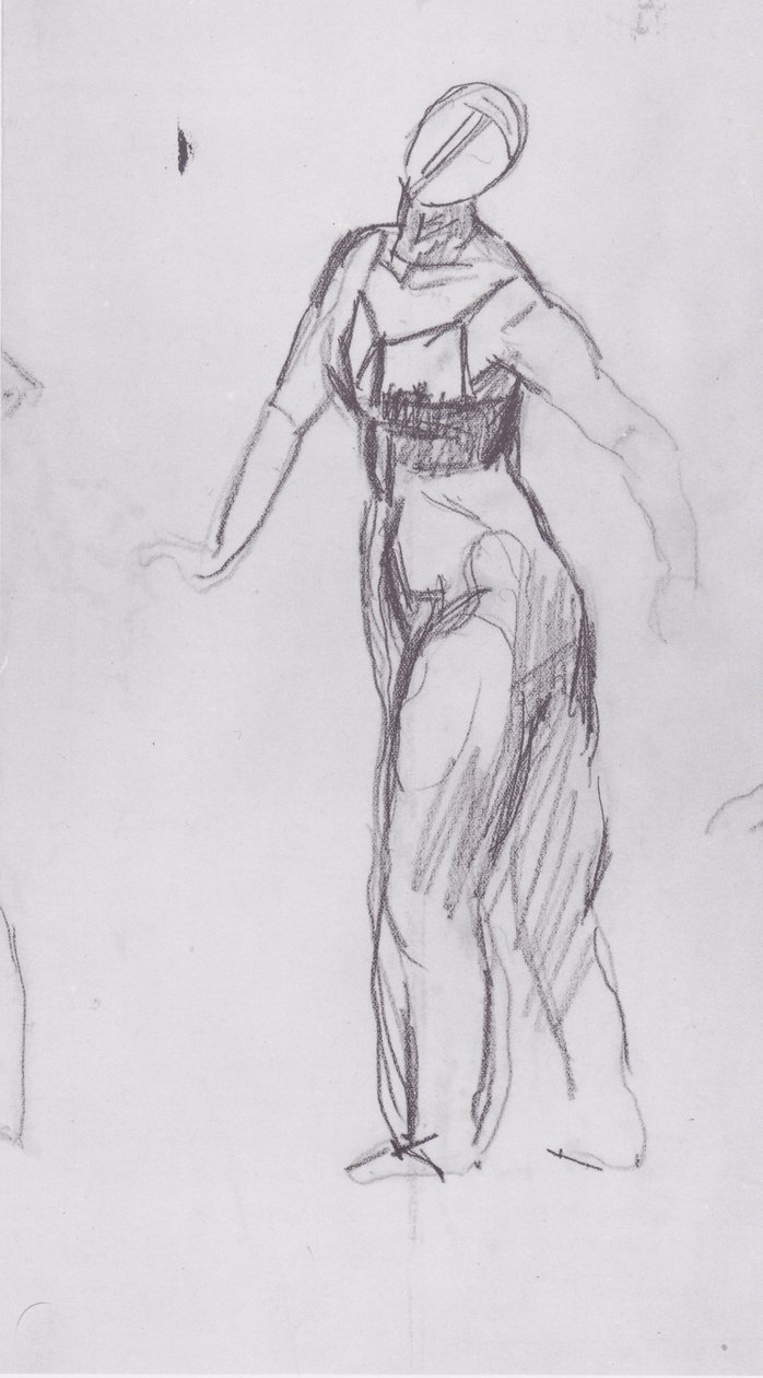 Nach links schreitende Frau von Ferdinand Hodler