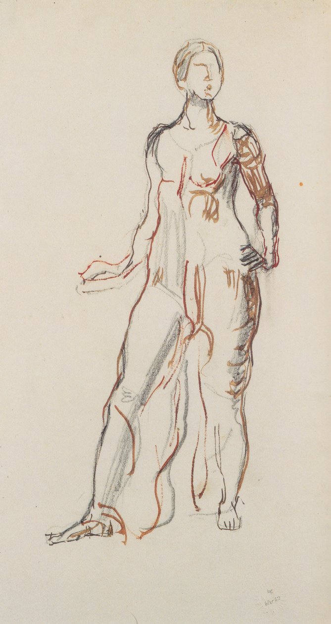 Stehende Gewandfigur von Ferdinand Hodler