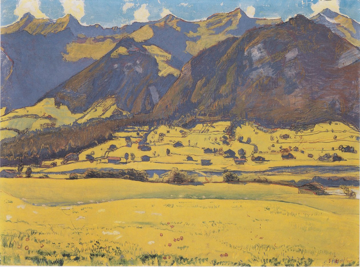 Ansicht des Fromberghorns von Reichenbach aus von Ferdinand Hodler