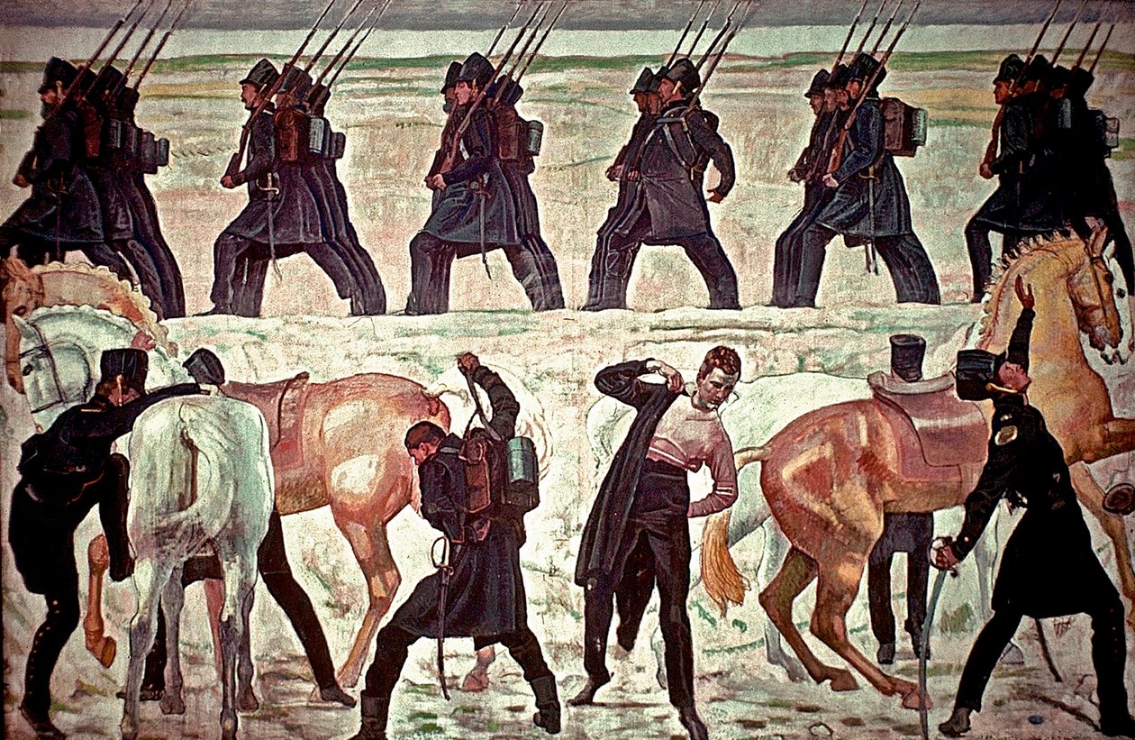 Aufbruch der Jenenser Studenten in den Freiheitskrieg von Ferdinand Hodler