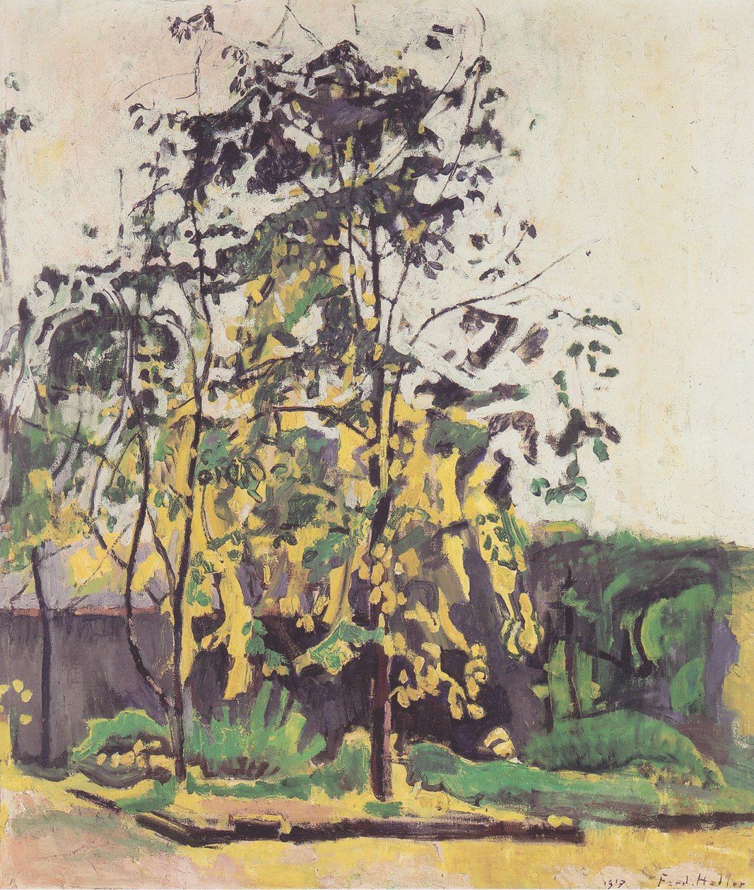 Bäume im Ateliergarten von Ferdinand Hodler
