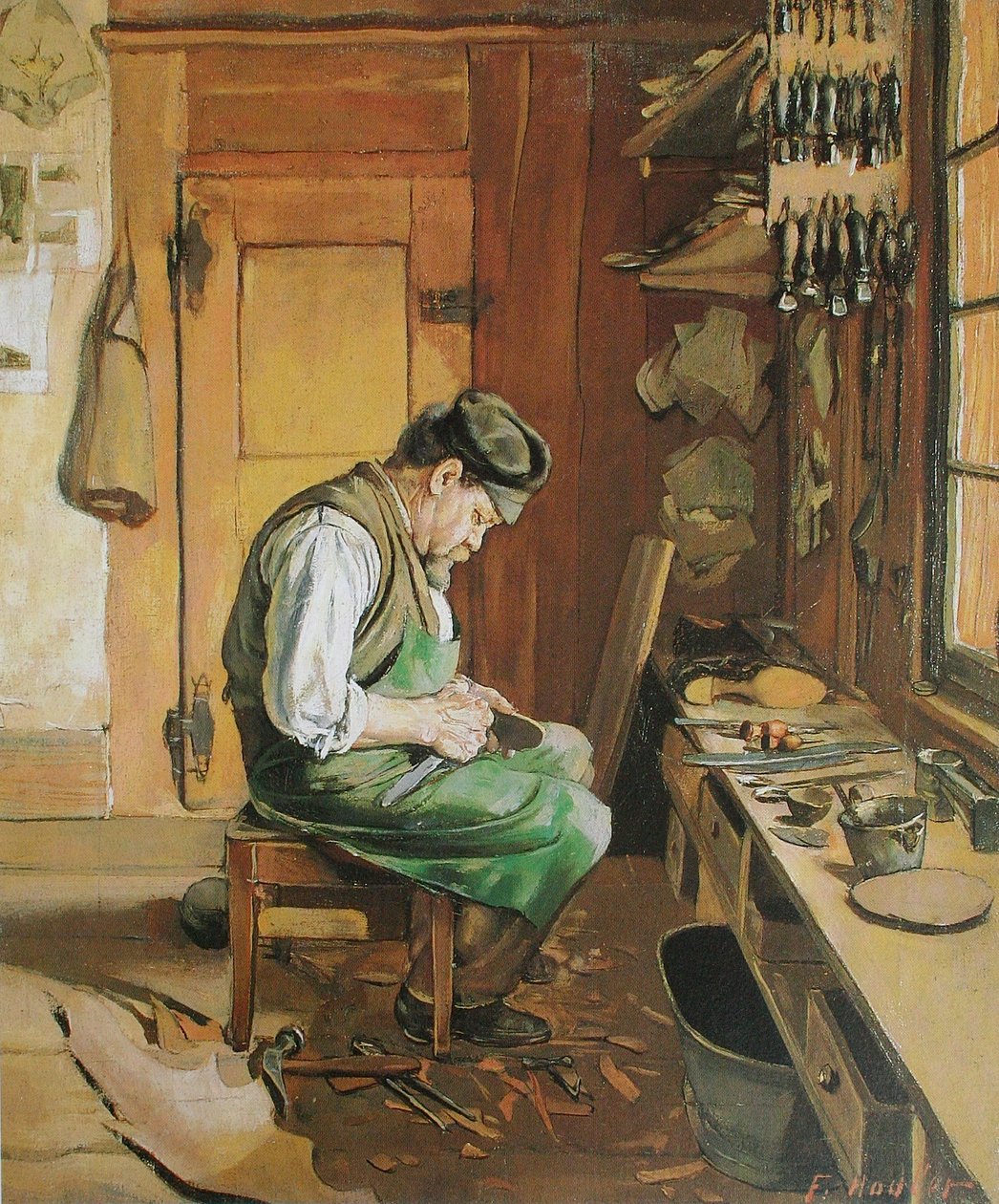 Der Schuhmacher von Ferdinand Hodler