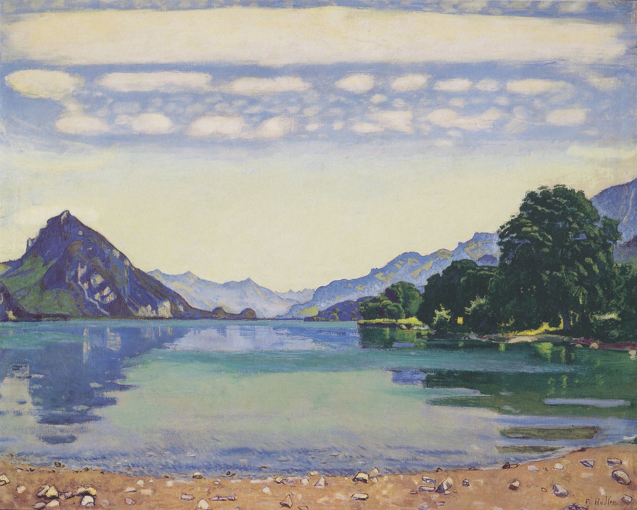 Der Thunersee von Lessigen aus von Ferdinand Hodler