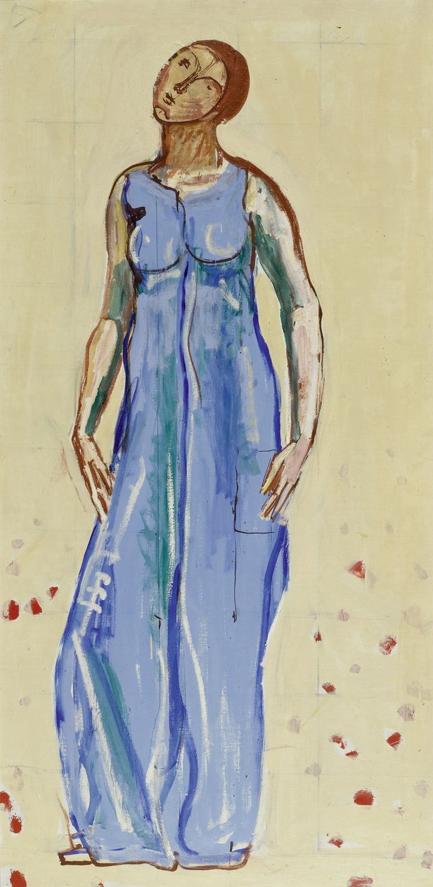 Frauenfigur zu Blick in die Unendlichkeit von Ferdinand Hodler