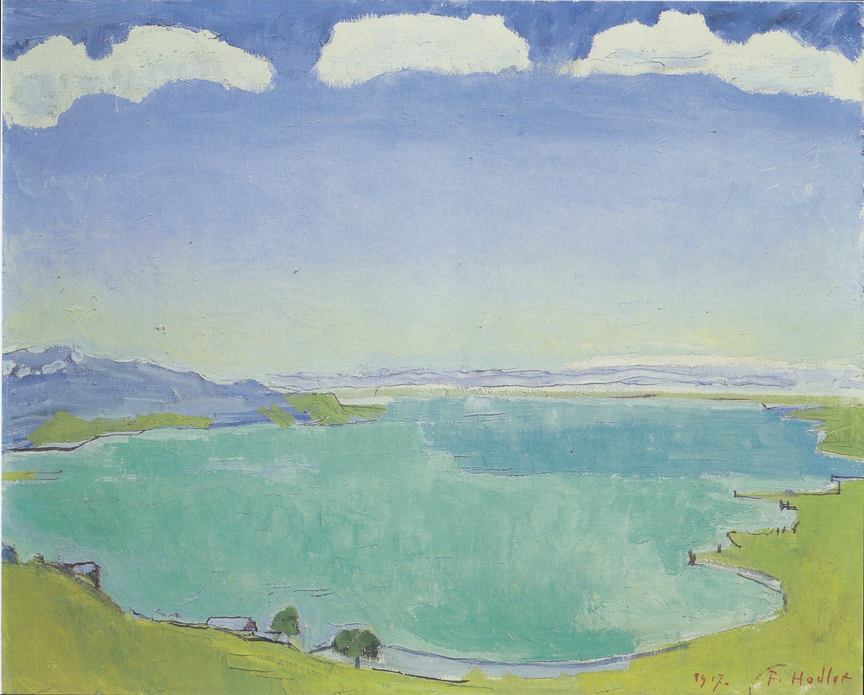 Genfersee von Caux aus von Ferdinand Hodler