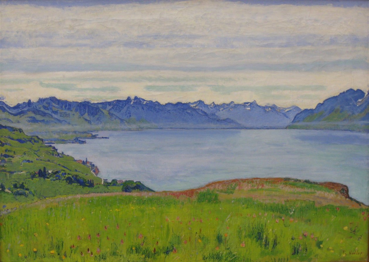 Landschaft am Genfer See von Ferdinand Hodler