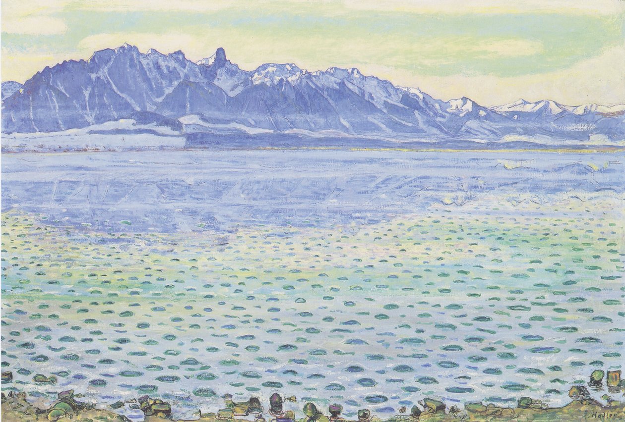 Thunersee mit Stockhornkette von Ferdinand Hodler