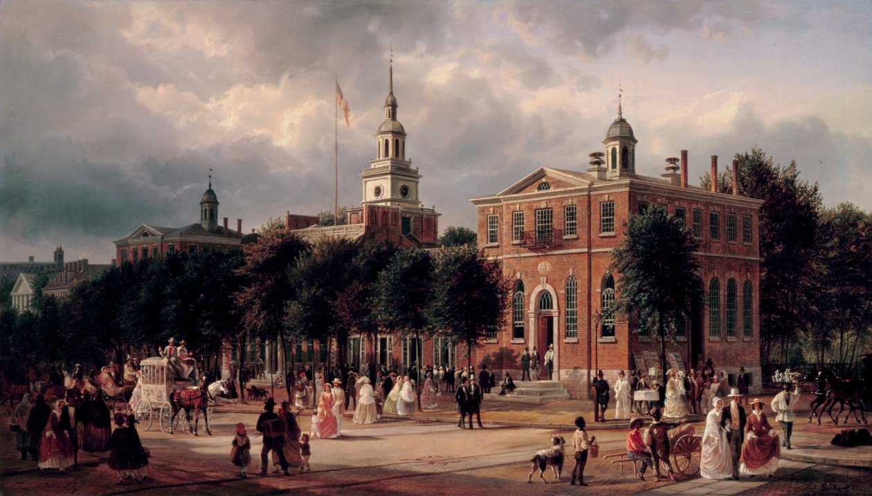 Unabhängigkeitshalle in Philadelphia von Ferdinand Richardt