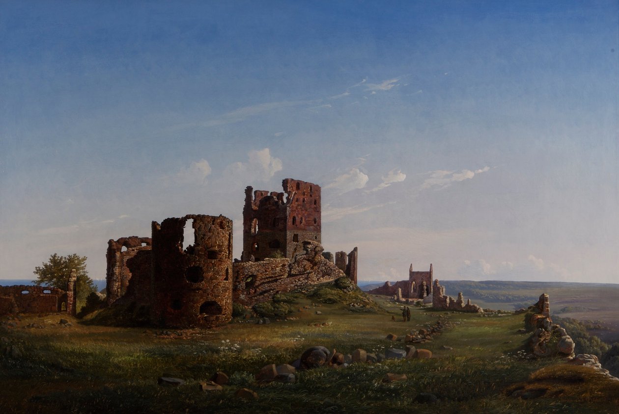 Blick auf die Ruine der Burg Hammershus von Ferdinand Richardt