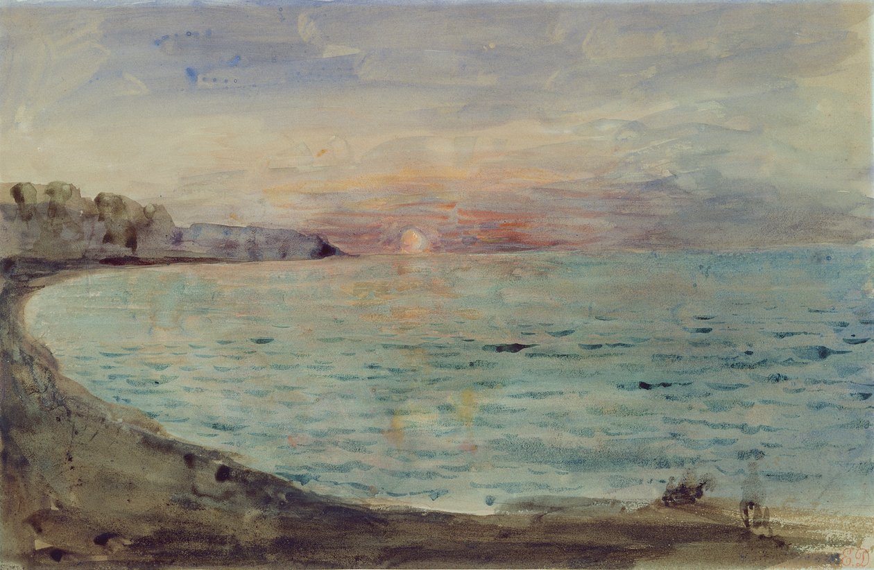 Kliffs bei Dieppe, 1852-55 von Ferdinand Victor Eugene Delacroix