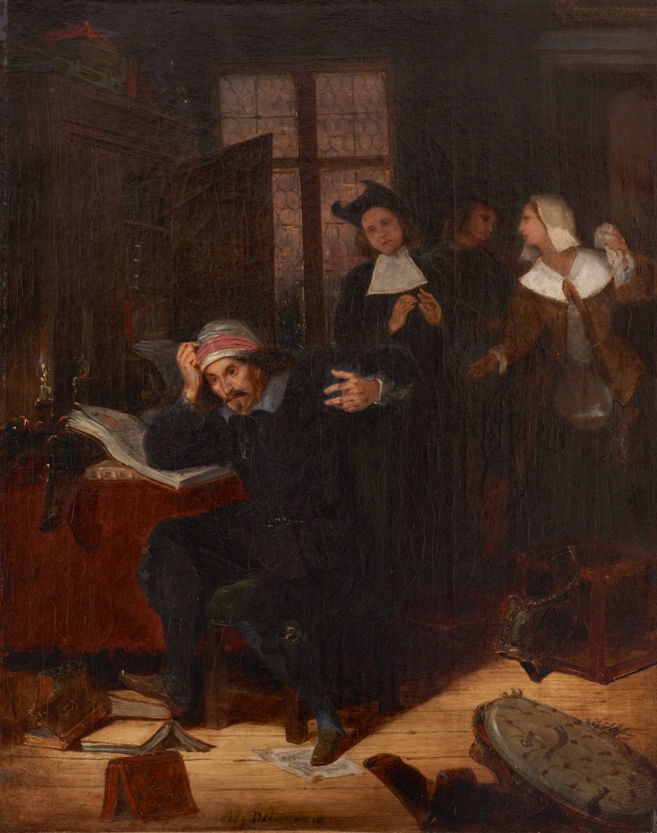 Don Quijote in seiner Bibliothek von Ferdinand Victor Eugene Delacroix
