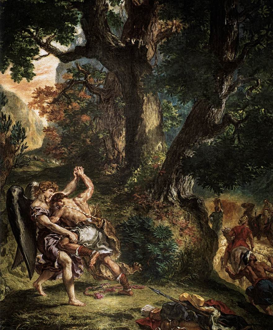 Jakob ringt mit dem Engel von Ferdinand Victor Eugene Delacroix