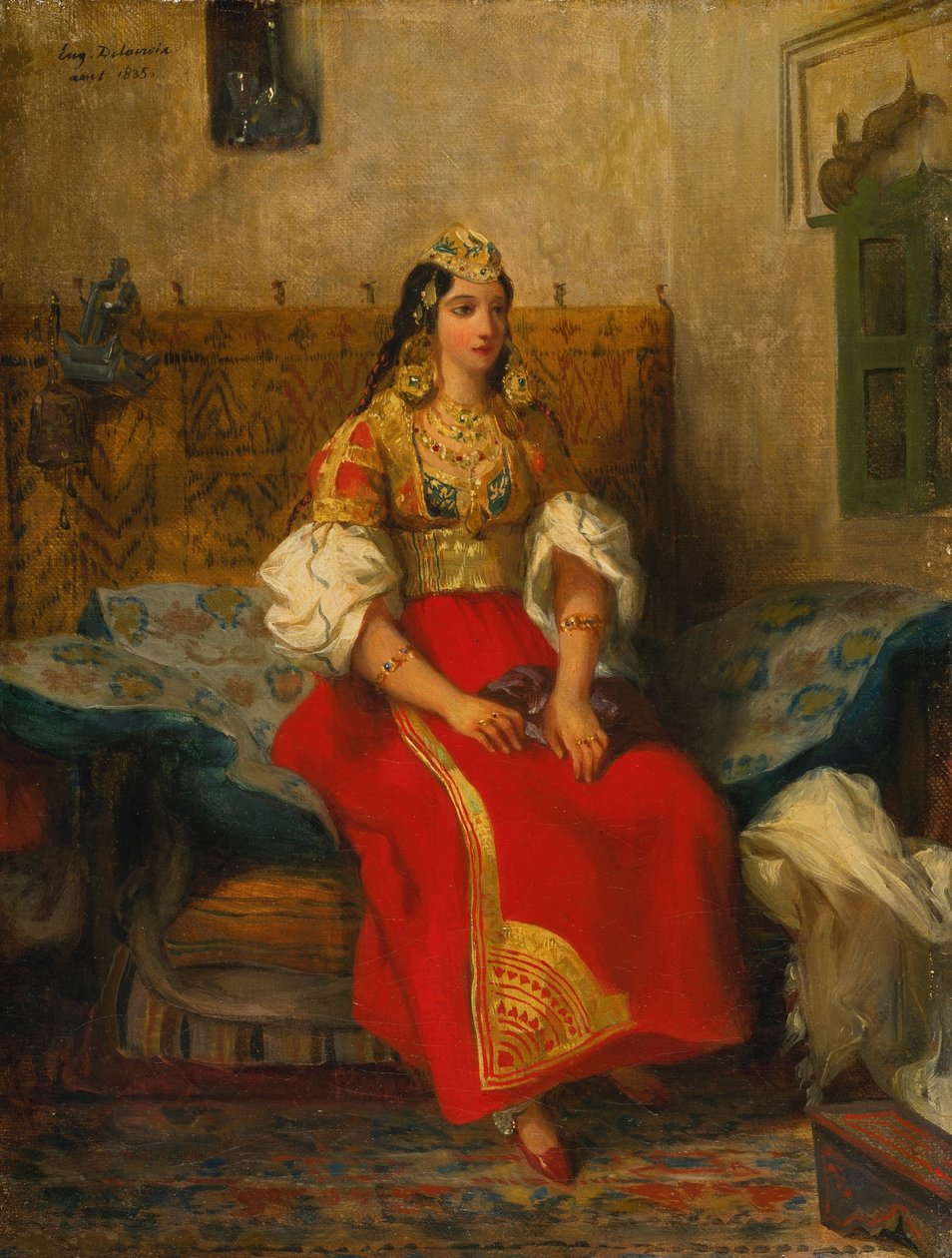 Jüdin von Tanger in Tracht von Ferdinand Victor Eugene Delacroix