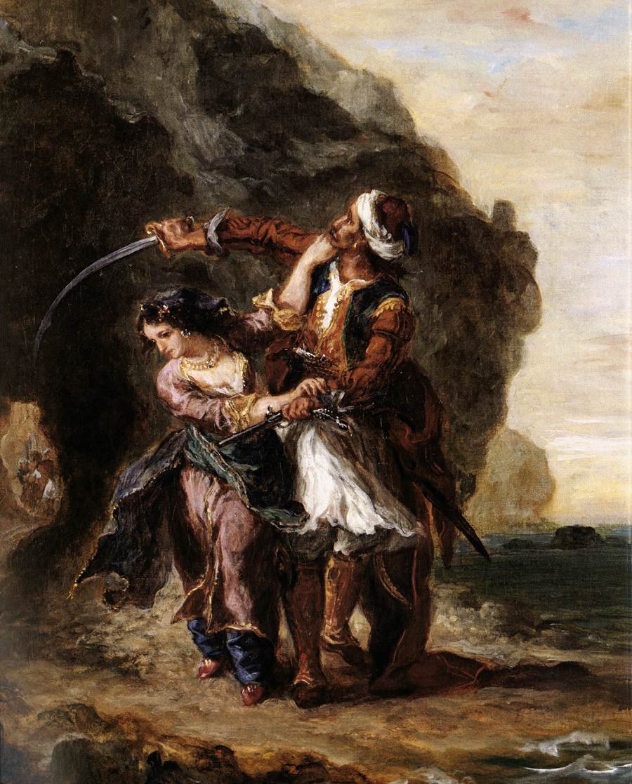 Die Braut von Abydos von Ferdinand Victor Eugene Delacroix