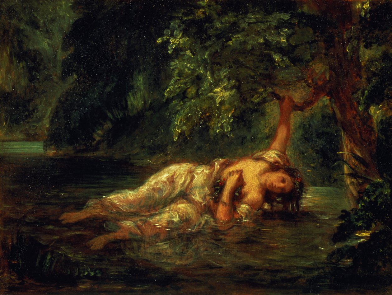 Der Tod von Ophelia, 1844 von Ferdinand Victor Eugene Delacroix