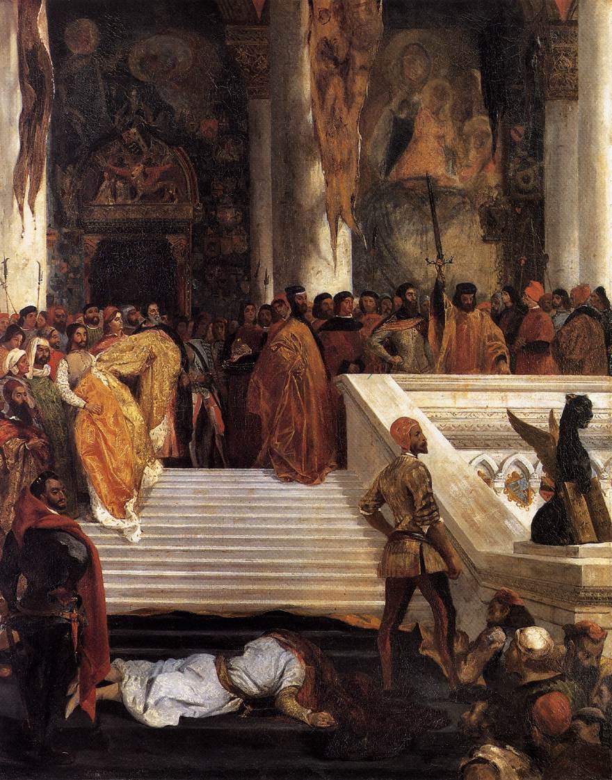 Die Hinrichtung des Dogen Marino Faliero von Ferdinand Victor Eugene Delacroix