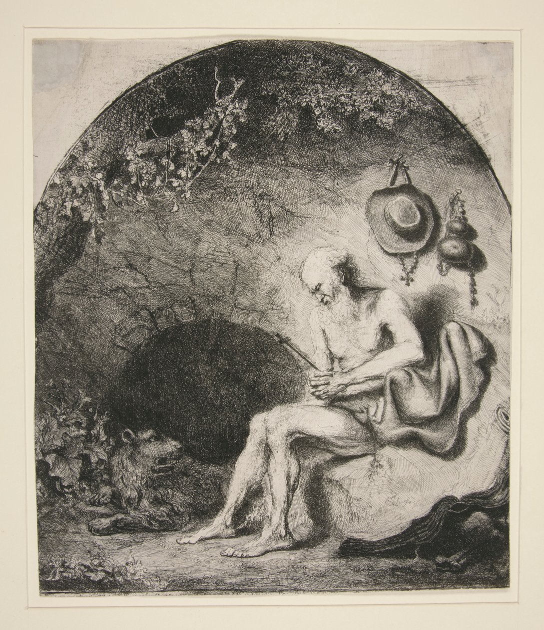 Der heilige Hieronymus in der Höhle von Ferdinand Bol