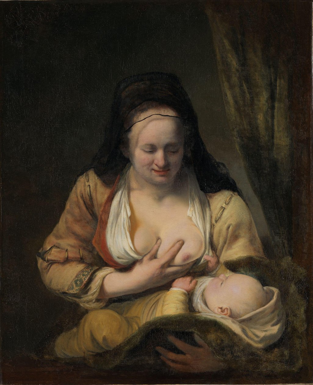 Frau stillt ein Kind von Ferdinand Bol