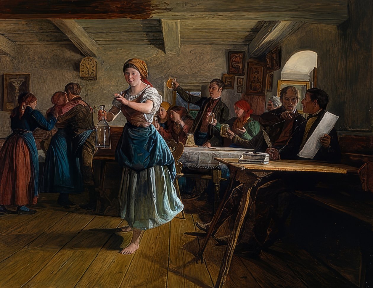 Der Auftanz, 1863 von Ferdinand Georg Waldmuller