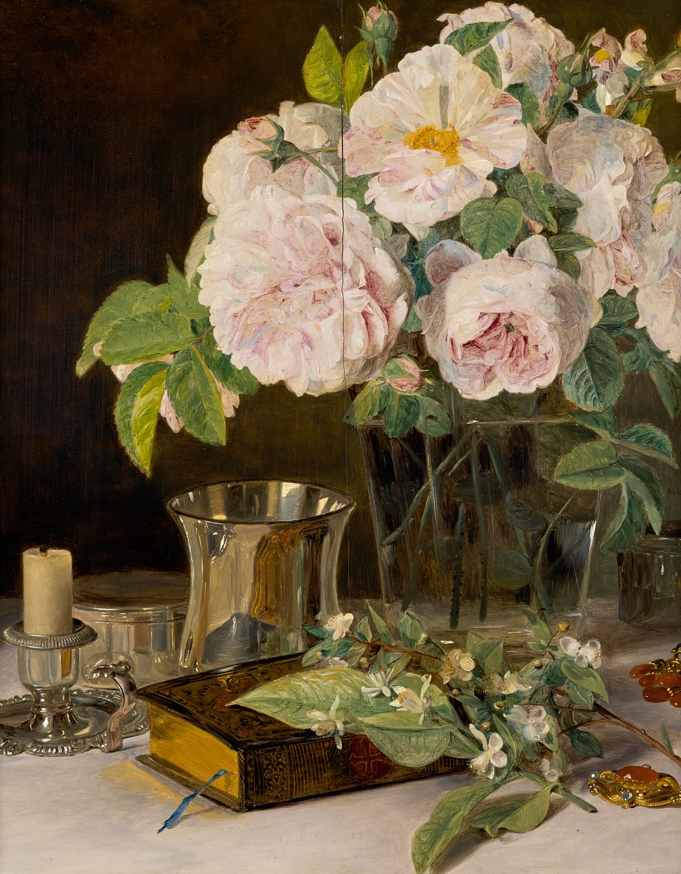 Rosen im Glas von Ferdinand Georg Waldmuller