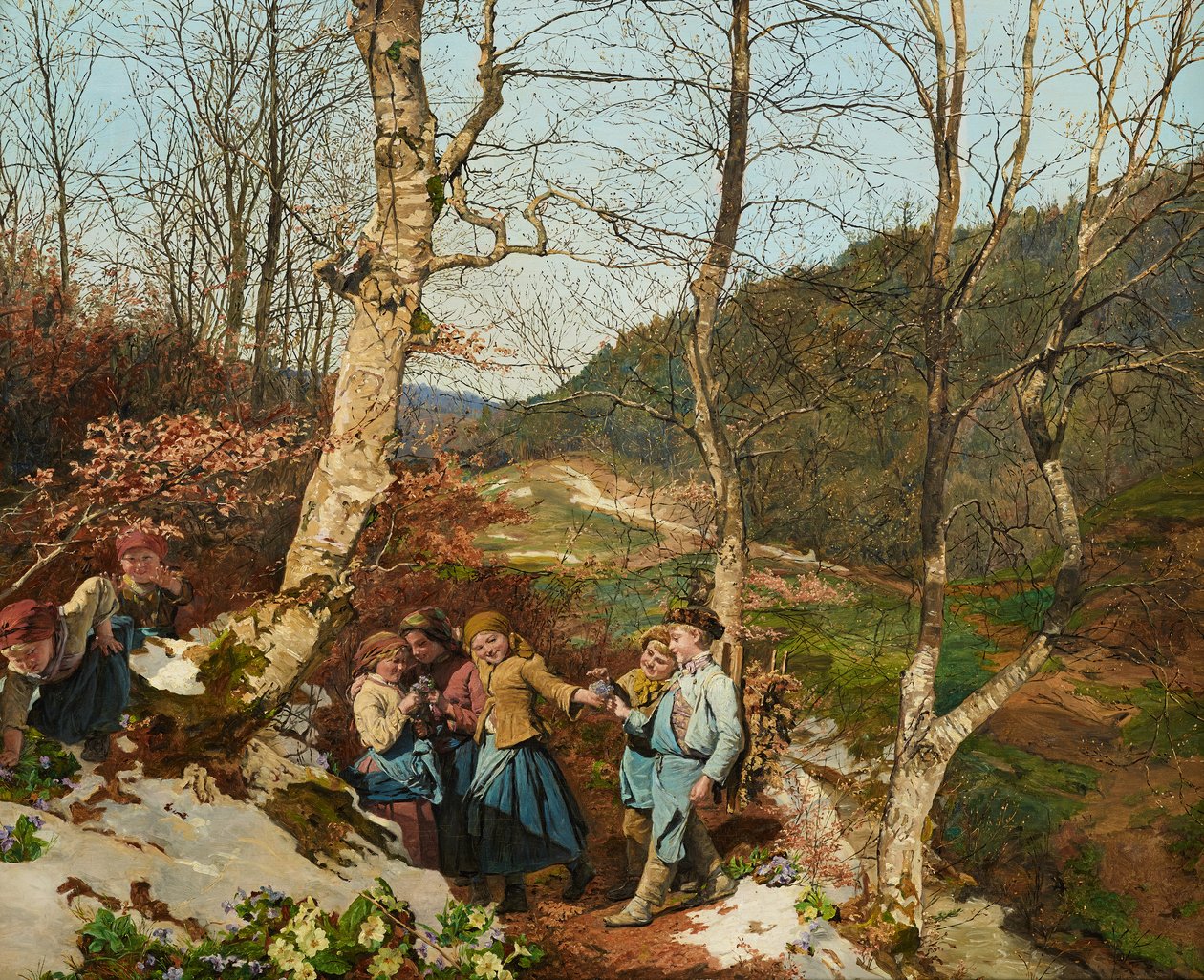 Vorfrühling im Wienerwald von Ferdinand Georg Waldmuller