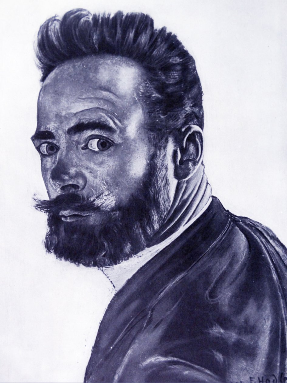 Selbstporträt, 1891 von Ferdinand Hodler