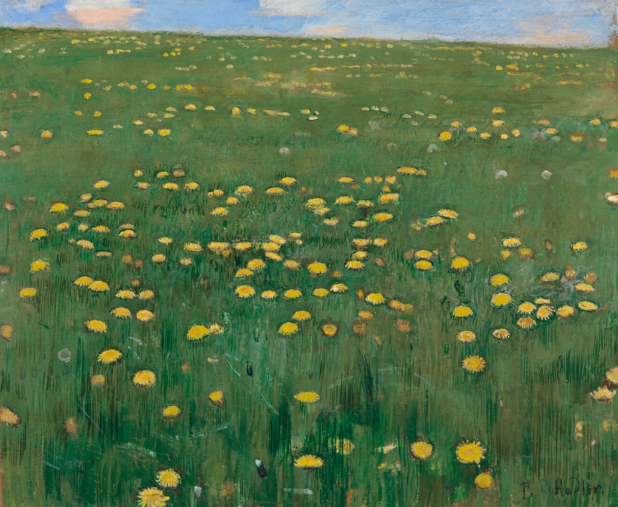 Die Blumenwiese, ca. 1901 von Ferdinand Hodler