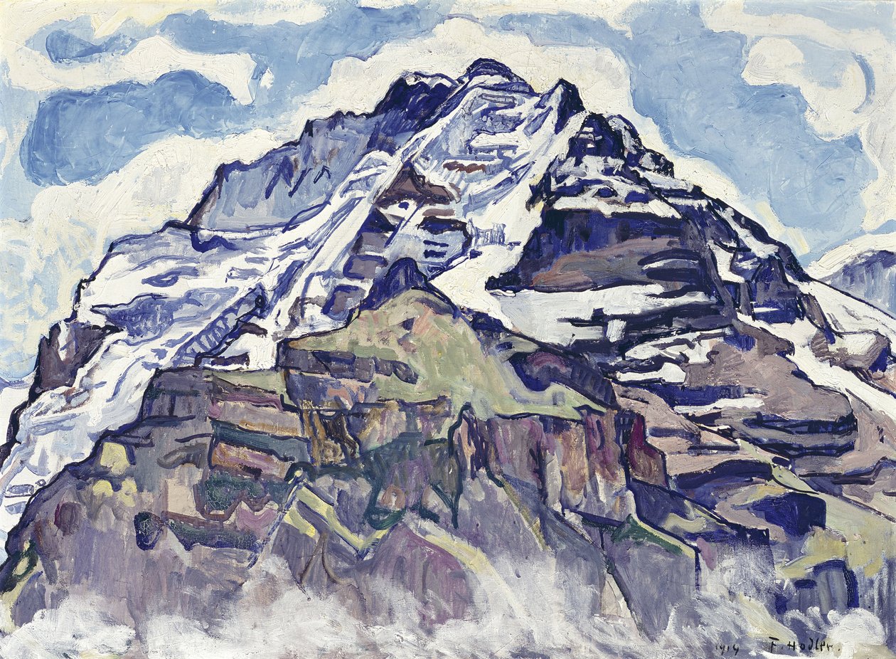 Die Jungfrau, gesehen von Mürren von Ferdinand Hodler