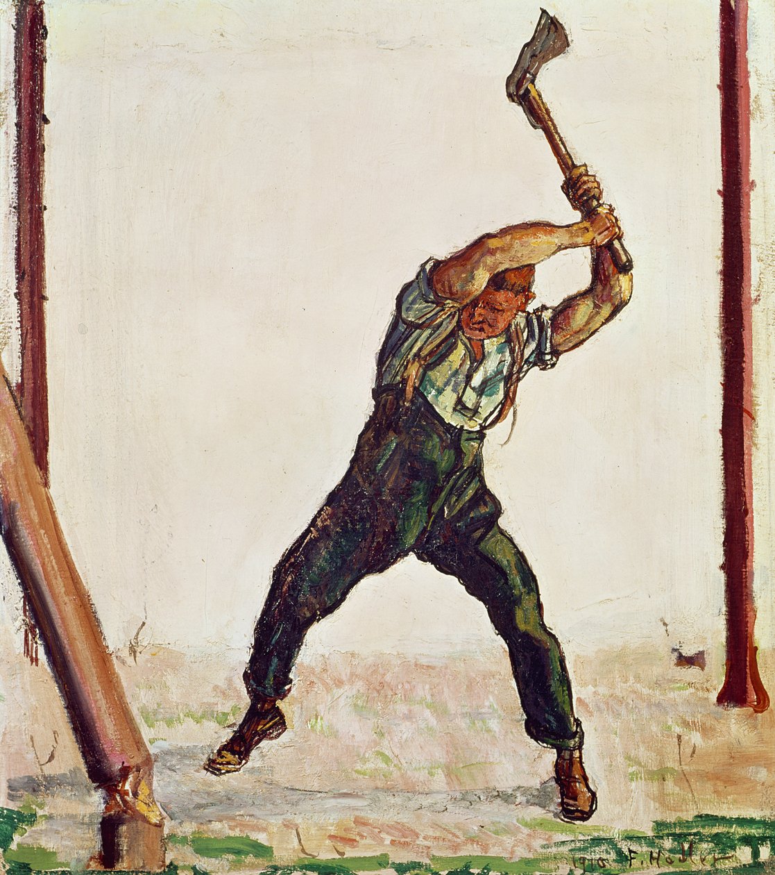 Der Holzfäller, 1910 von Ferdinand Hodler