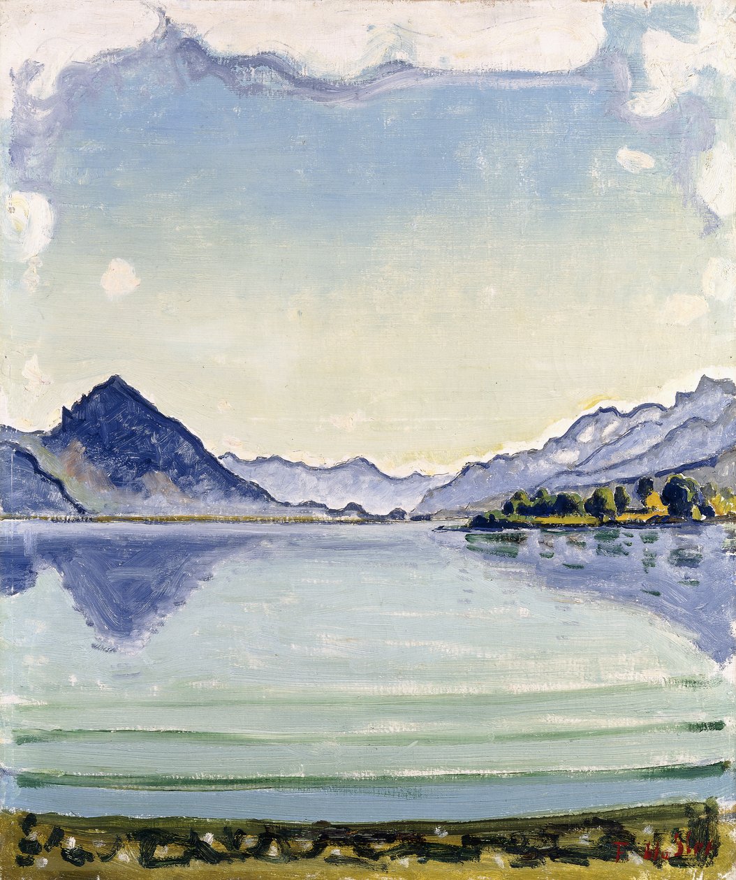 Thunersee bei Leissingen, 1909 von Ferdinand Hodler