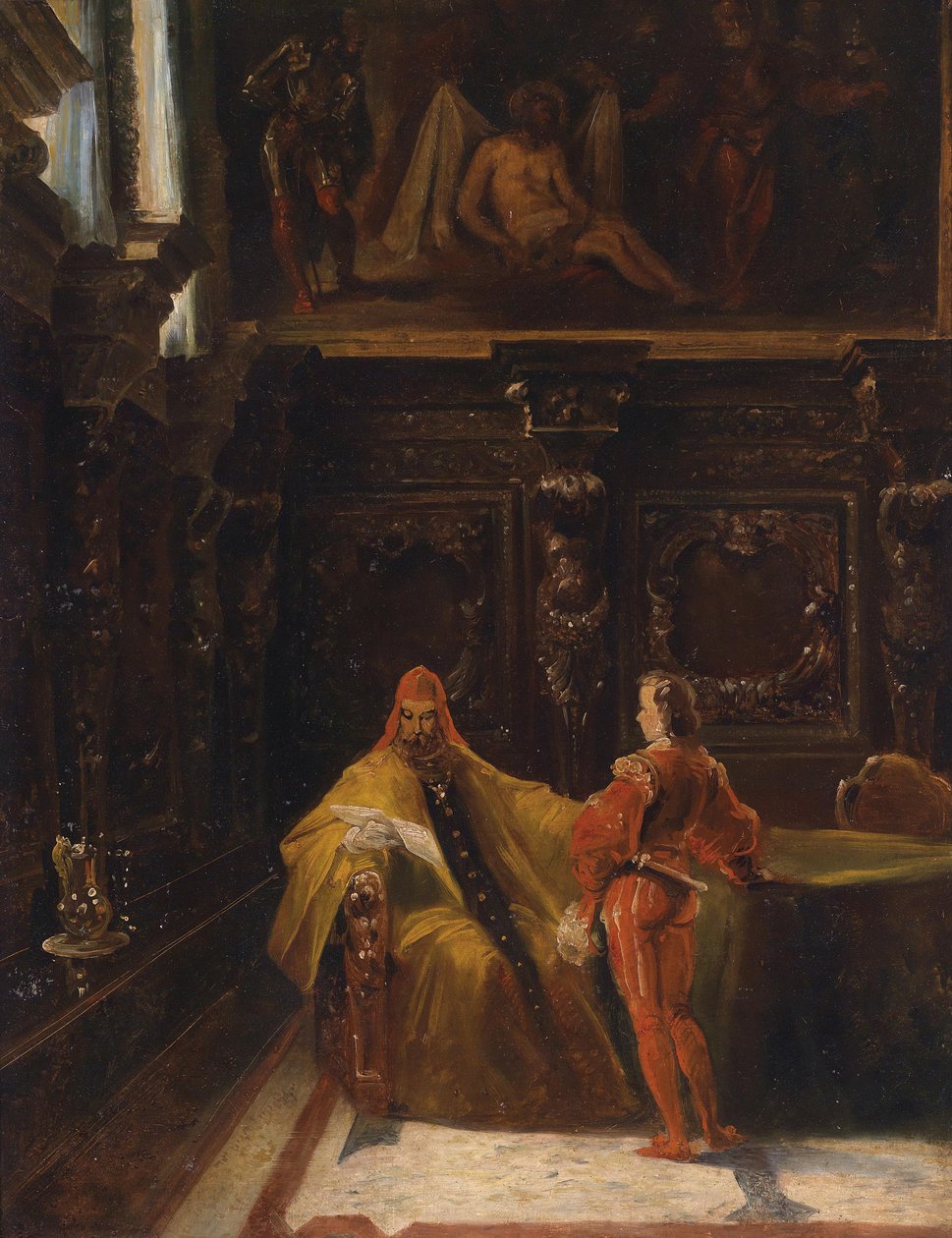 Inneres aus Scuola di San Rocco, Venedig von Ferdinand Petzl